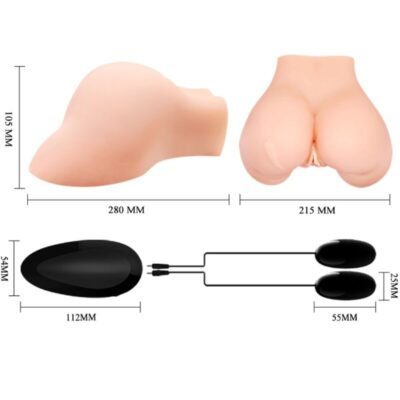 Crazy bull - vagina e nus com malha realística com vibrao crazy bull caliente. Pt