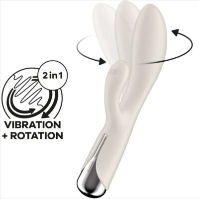 Satisfyer - spinning coelho 1 clitóris e estimulao g-spot bege satisfyer vibrator caliente. Pt