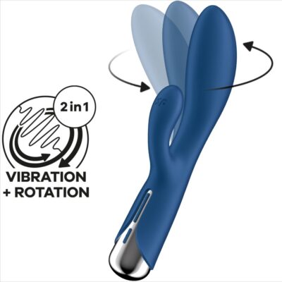 Satisfyer - spinning coelho 1 clitóris e estimulao g-spot azul - image 6