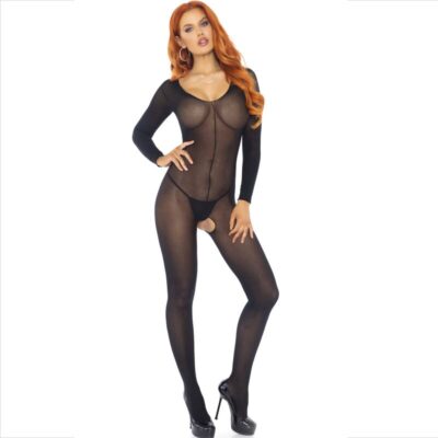 Leg avenue - bodystocking manga comprida preto leg avenue bodystockings caliente. Pt