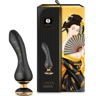 SHUNGA - MASSAJADOR ÍNTIMO SANYA PRETO 8 Shunga - massajador íntimo sanya preto shunga toys caliente. Pt