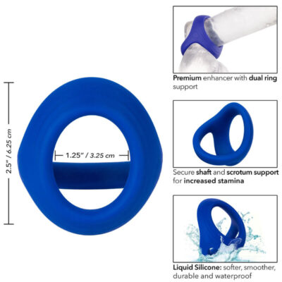 Admiral - cock ball anel duplo azul calexotics caliente. Pt