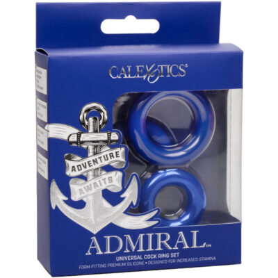 ADMIRAL - CONJUNTO DE ANÉIS DE GALO AZUL 7 Admiral - conjunto de anéis de galo azul calexotics caliente. Pt