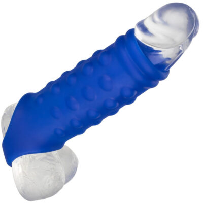 Admiral - capa para pênis com frisas silicone líquido azul calexotics caliente. Pt
