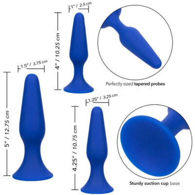 ADMIRAL - KIT 3 PLUG ANAL AZUL 6 Admiral - kit 3 plug anal azul calexotics caliente. Pt
