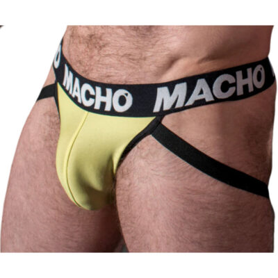 Macho - mx25a jock lycra amarelo s macho underwear caliente. Pt
