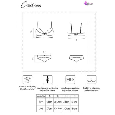 Livco corsetti fashion - cerisema lc 21005 bra + cala coral s/m livco corsetti sets caliente. Pt