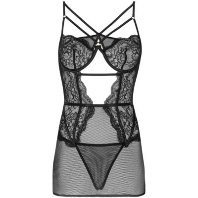 Livco corsetti fashion - camisa baririn lc 90633 + calcinha preta l/xl livco corsetti sets caliente. Pt