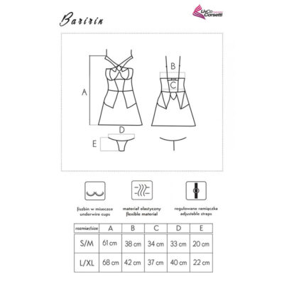 Livco corsetti fashion - camisa baririn lc 90633 + calcinha preta l/xl livco corsetti sets caliente. Pt