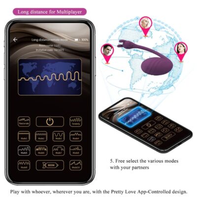 Pretty love - catalina vibrador app controle remoto roxo pretty love led caliente. Pt
