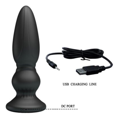 Mr play - plugue anal de controle remoto vibrador poderoso preto mr play caliente. Pt