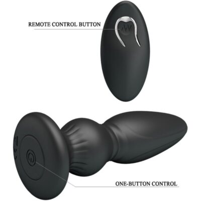 Mr play - plugue anal de controle remoto vibrador poderoso preto mr play caliente. Pt