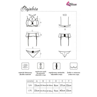 Livco corsetti fashion - majalesa lc 90526 suti + cinta liga + calcinha preta livco corsetti sets caliente. Pt