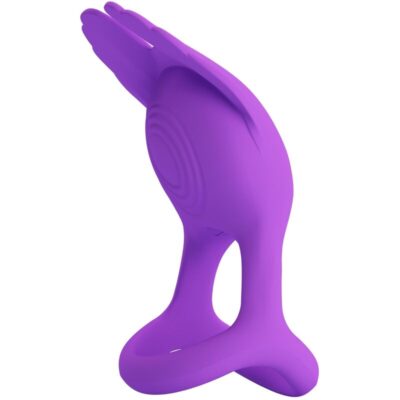 Alternative view of PRETTY LOVE - ANEL PARA PÊNIS VIBRANTE 7 VIBRAÕES SILICONE ROXO