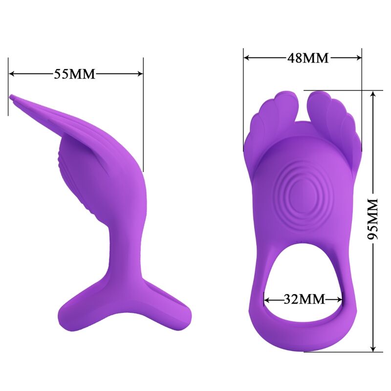 PRETTY LOVE - ANEL PARA PÊNIS VIBRANTE 7 VIBRAÕES SILICONE ROXO 7 Pretty love - anel para pênis vibrante 7 vibraões silicone roxo - image 7