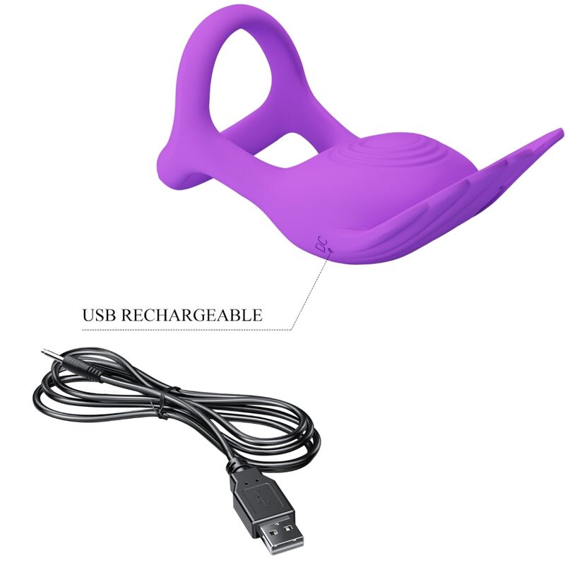PRETTY LOVE - ANEL PARA PÊNIS VIBRANTE 7 VIBRAÕES SILICONE ROXO 8 Pretty love - anel para pênis vibrante 7 vibraões silicone roxo - image 8