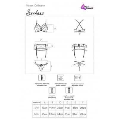 Livco corsetti fashion - snehana lc 90443 suti + cinta liga + calcinha preta l/xl livco corsetti sets caliente. Pt