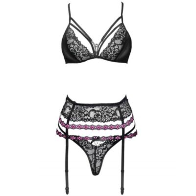 Livco corsetti fashion - snehana lc 90443 suti + cinta liga + calcinha preta livco corsetti sets caliente. Pt