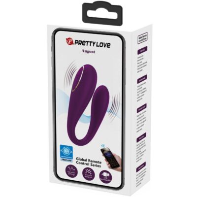 Pretty love - vibrador de prazer duplo global remoto de agosto pretty love c-type caliente. Pt