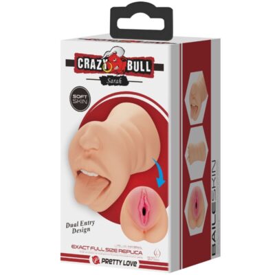Crazy bull - sarah mastubador em forma de vagina dupla entrada crazy bull caliente. Pt