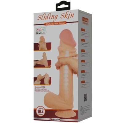 Pretty love - série sliding skin dildo realístico com ventosa deslizante pele carne 26 cm pretty love high grade caliente. Pt