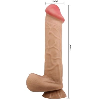 Pretty love - série sliding skin dildo realístico com ventosa deslizante pele carne 26 cm pretty love high grade caliente. Pt