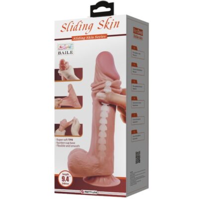Pretty love - série sliding skin dildo realístico com ventosa deslizante pele marrom 24 cm pretty love high grade caliente. Pt