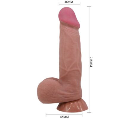 Pretty love - série sliding skin dildo realístico com ventosa deslizante de pele marrom 20,6 cm pretty love high grade caliente. Pt