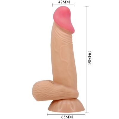 Pretty love - série sliding skin dildo realístico com ventosa deslizante pele 19,4 cm - image 6