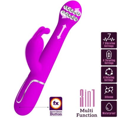 Pretty love - vibrador dejon coelho 3 em 1 multifuno violeta pretty love flirtation caliente. Pt