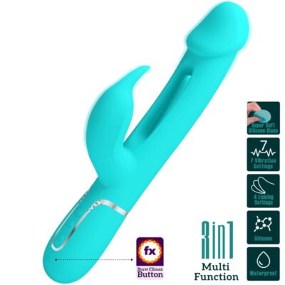 Pretty love - vibrador coelho dejon 3 em 1 multifuno aqua verde pretty love flirtation caliente. Pt