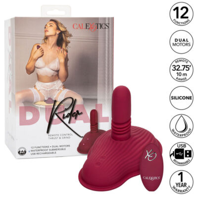 Alternative view of CALIFORNIA EXOTICS - RIDER MASSAGER DUPLO MOTOR CONTROLE REMOTO VERMELHO