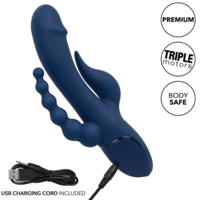 California exotics - vibrador triplo orgasm azul calexotics caliente. Pt