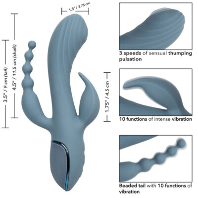 California exotics - vibrador triplo ecstasy cinza calexotics caliente. Pt