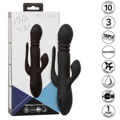 Alternative view of CALIFORNIA EXOTICS - VIBRADOR TRIPLO EUPHORIA PRETO