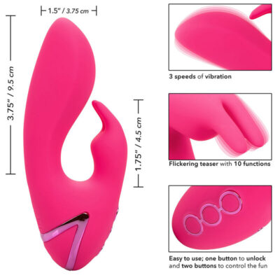 CALIFORNIA EXOTICS - ASSIM. CAL SUNSHINE VIBRADOR COELHO FÚCSIA POR CALIFORNIA DREAMING 21 California exotics - assim. Cal sunshine vibrador coelho fúcsia por california dreaming calexotics caliente. Pt