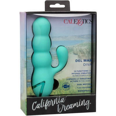 CALIFORNIA EXOTICS - VIBRADOR DEL MAR DIVA RABBIR AQUA GREEN POR CALIFORNIA DREAMING 25 California exotics - vibrador del mar diva rabbir aqua green por california dreaming calexotics caliente. Pt