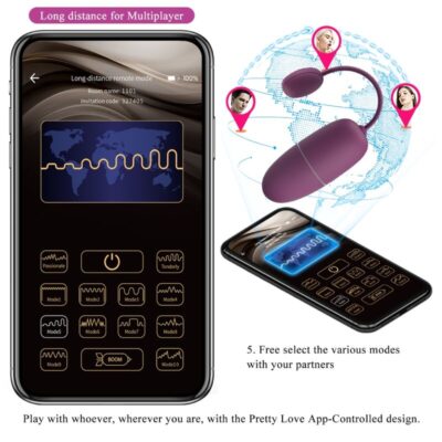 Pretty love - ovo vibrante ninfa app controlado lila pretty love bottom caliente. Pt