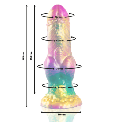Epic - iris dildo com testículos de prazer arco-íris epic caliente. Pt