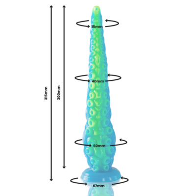 Epic - scylla fluorescente fino tentculo dildo tamanho grande epic caliente. Pt