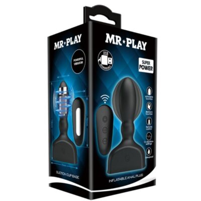 Mr play - controle remoto de plug anal inflvel preto mr play caliente. Pt