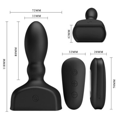 Mr play - controle remoto de plug anal inflvel preto mr play caliente. Pt