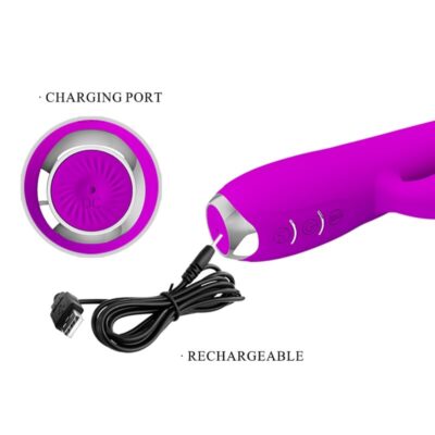Pretty love - vibrador de coelho recarregvel gloria - roxo impermevel pretty love c-type caliente. Pt