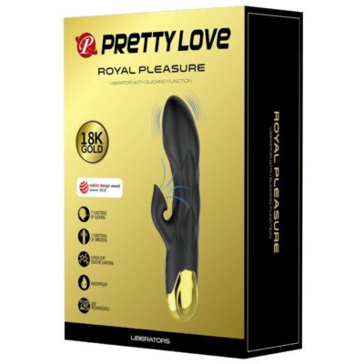 Pretty love - vibrador de luxo banhado a ouro recarregvel preto pretty love c-type caliente. Pt