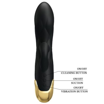 Pretty love - vibrador de luxo banhado a ouro recarregvel preto pretty love c-type caliente. Pt