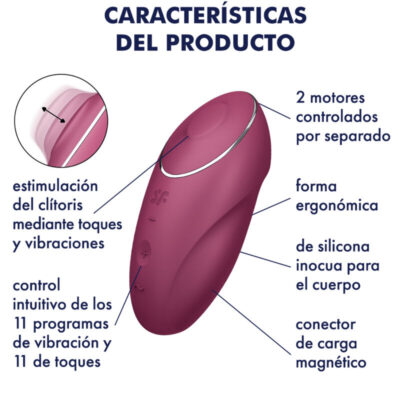 Satisfyer - tap & climax 1 vibrador lay-on vermelho satisfyer layons caliente. Pt