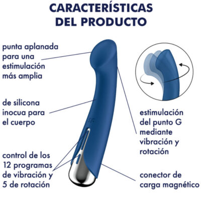 Satisfyer - spinning g-sport 1 vibrador rotator azul satisfyer vibrator caliente. Pt