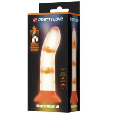 Pretty love - dildo mágico nightfall sem vibração luminoso laranja pretty love flirtation caliente. Pt