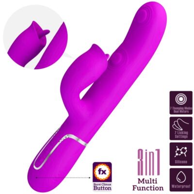 Pretty love - vibrador de coelho com lambedura fúcsia pretty love flirtation caliente. Pt