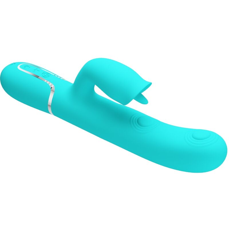 BONITO AMOR - VIBRADOR DE COELHO COM LAMBIDA AQUA VERDE 1 Bonito amor - vibrador de coelho com lambida aqua verde